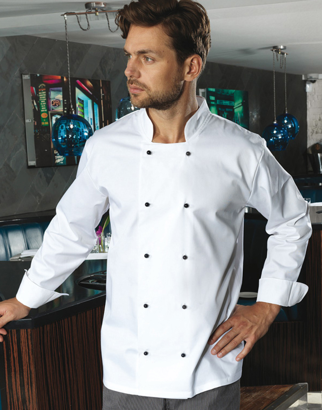 Premier Workwear Cuisine Long Sleeve Chefs Jacket 